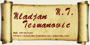Mlađan Tešmanović vizit kartica